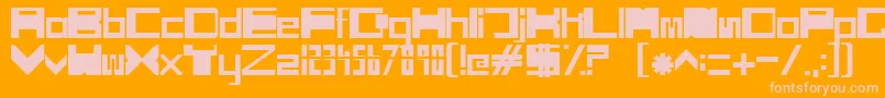 Fonte SciFiBox – fontes rosa em um fundo laranja