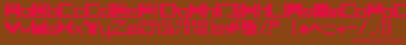 SciFiBox Font – Red Fonts on Brown Background