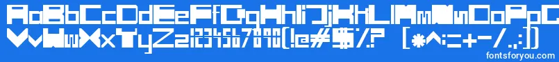 SciFiBox Font – White Fonts on Blue Background