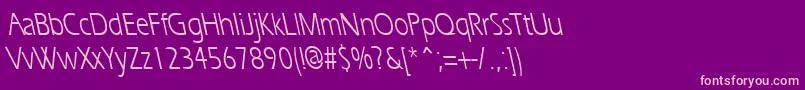 ErgoecondensedbsRegular Font – Pink Fonts on Purple Background