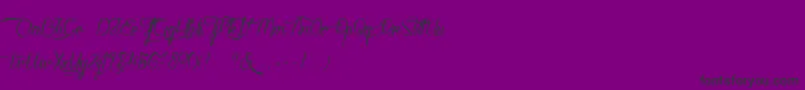 KarineAimeLesChocolats-Schriftart – Schwarze Schriften auf violettem Hintergrund