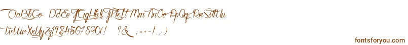 KarineAimeLesChocolats Font – Brown Fonts on White Background