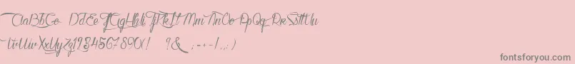 KarineAimeLesChocolats Font – Gray Fonts on Pink Background