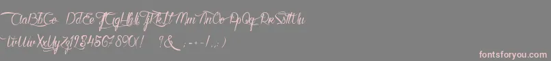 KarineAimeLesChocolats-Schriftart – Rosa Schriften auf grauem Hintergrund