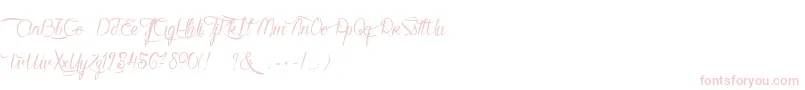 KarineAimeLesChocolats-fontti – vaaleanpunaiset fontit valkoisella taustalla