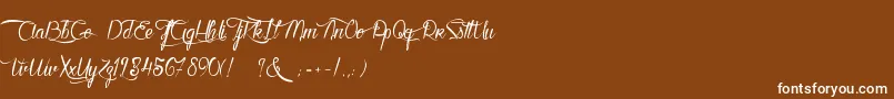 Шрифт KarineAimeLesChocolats – белые шрифты на коричневом фоне