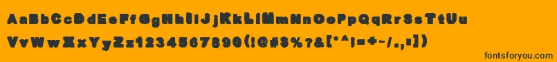 OverprintBlack Font – Black Fonts on Orange Background