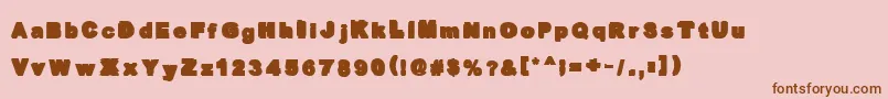 Шрифт OverprintBlack – коричневые шрифты на розовом фоне