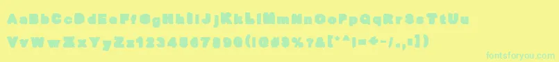 Police OverprintBlack – polices vertes sur fond jaune