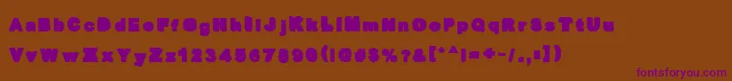 OverprintBlack Font – Purple Fonts on Brown Background