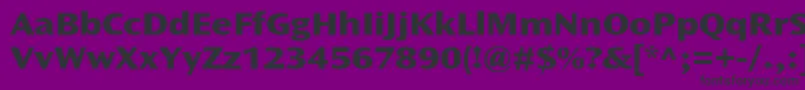 OceansansstdXboldext-Schriftart – Schwarze Schriften auf violettem Hintergrund
