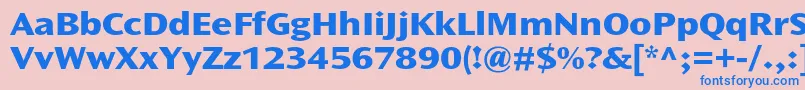 OceansansstdXboldext Font – Blue Fonts on Pink Background