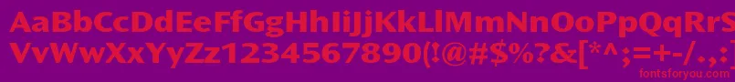 OceansansstdXboldext Font – Red Fonts on Purple Background