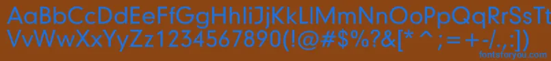 フォントGarciaLight – 茶色の背景に青い文字