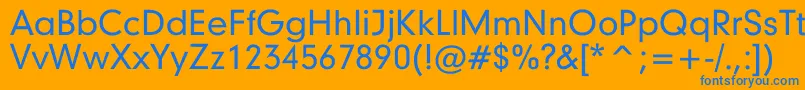 GarciaLight Font – Blue Fonts on Orange Background