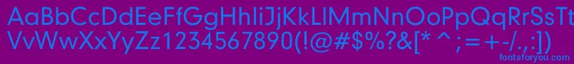 GarciaLight Font – Blue Fonts on Purple Background