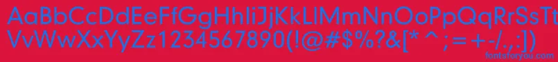 GarciaLight Font – Blue Fonts on Red Background