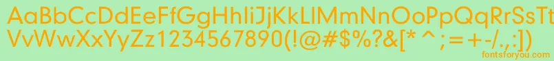 GarciaLight Font – Orange Fonts on Green Background