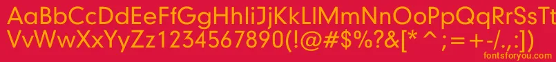 GarciaLight Font – Orange Fonts on Red Background