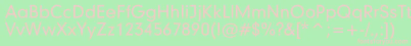 GarciaLight Font – Pink Fonts on Green Background