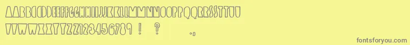 UpWithTheBirds Font – Gray Fonts on Yellow Background