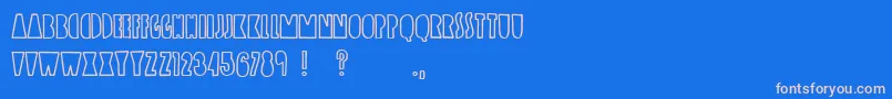 UpWithTheBirds Font – Pink Fonts on Blue Background