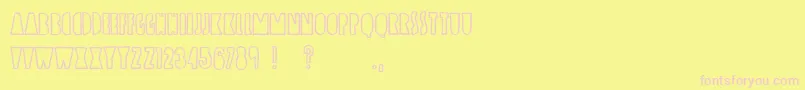 UpWithTheBirds Font – Pink Fonts on Yellow Background