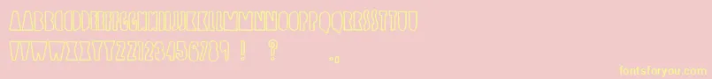 UpWithTheBirds Font – Yellow Fonts on Pink Background