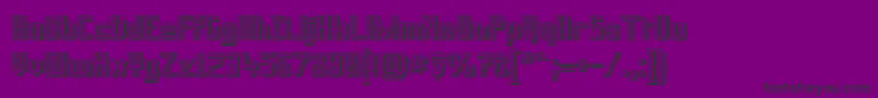 PrussianBrewOffset-fontti – mustat fontit violetilla taustalla