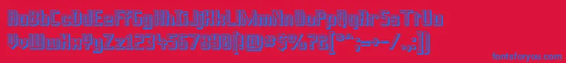 PrussianBrewOffset Font – Blue Fonts on Red Background