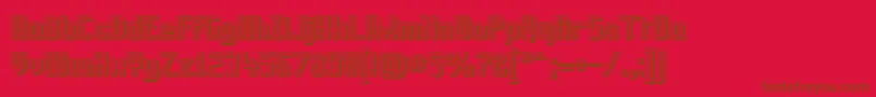 PrussianBrewOffset Font – Brown Fonts on Red Background