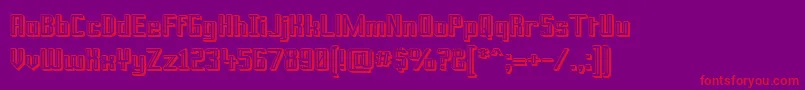 PrussianBrewOffset Font – Red Fonts on Purple Background
