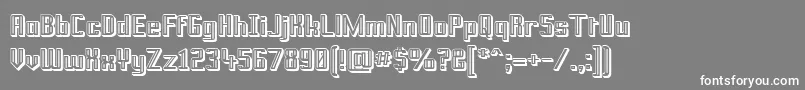 フォントPrussianBrewOffset – 灰色の背景に白い文字