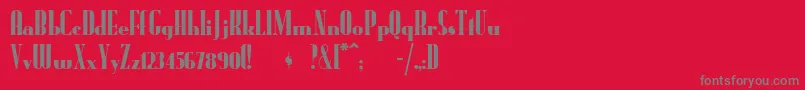 Radioranch Font – Gray Fonts on Red Background