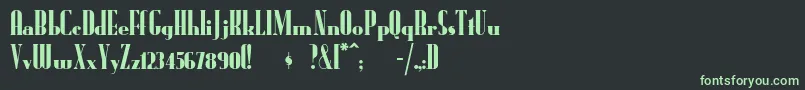 フォントRadioranch – 黒い背景に緑の文字