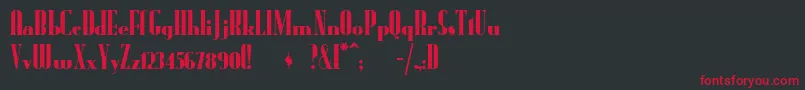 Radioranch Font – Red Fonts on Black Background