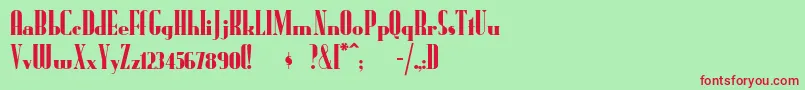 Шрифт Radioranch – красные шрифты на зелёном фоне