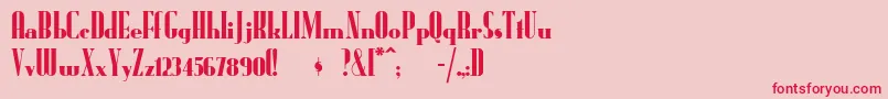Radioranch Font – Red Fonts on Pink Background