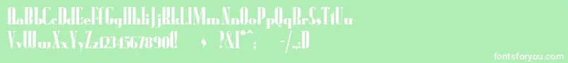 フォントRadioranch – 緑の背景に白い文字