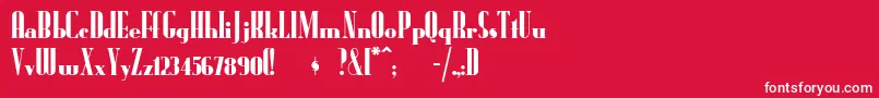 フォントRadioranch – 赤い背景に白い文字