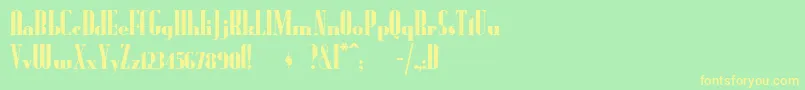 Radioranch Font – Yellow Fonts on Green Background