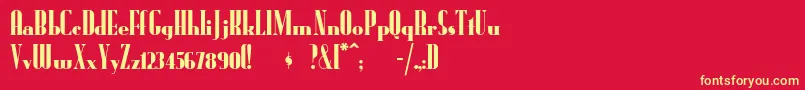 Radioranch Font – Yellow Fonts on Red Background