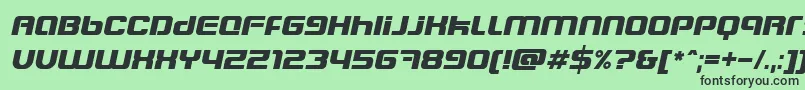 Шрифт BlasterEternalItalic – чёрные шрифты на зелёном фоне