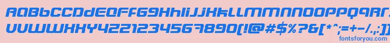 BlasterEternalItalic Font – Blue Fonts on Pink Background