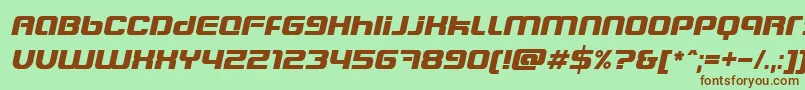 Шрифт BlasterEternalItalic – коричневые шрифты на зелёном фоне