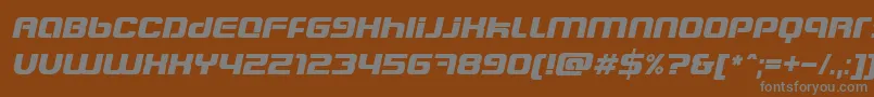 BlasterEternalItalic Font – Gray Fonts on Brown Background