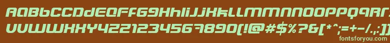 BlasterEternalItalic Font – Green Fonts on Brown Background
