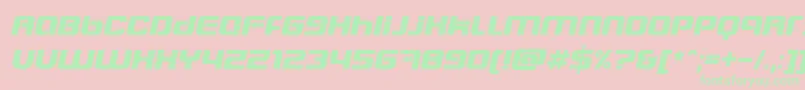 BlasterEternalItalic Font – Green Fonts on Pink Background