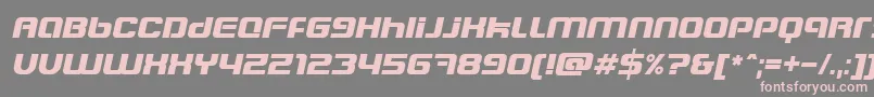 フォントBlasterEternalItalic – 灰色の背景にピンクのフォント