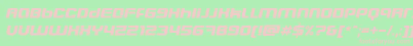 BlasterEternalItalic Font – Pink Fonts on Green Background